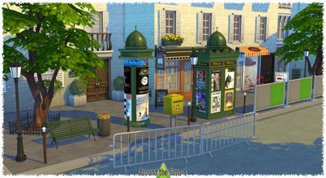 Around The Sims 4: Community Lot: Paris Street • Sims 4 Downloads Sims 4 Paris, Around The Sims 4, The Sims 4 Custom Content, Sims 4 Clutter, City Decor, Play Sims, Sims House Design, 4th Street, Sims 4 Update