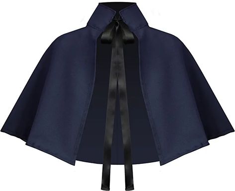 Amazon.com: Victorian Gothic Renaissance Medieval Lolita Steampunk Collar Capelet Women's Short Cape Cloak (Olive Army Green) : Clothing, Shoes & Jewelry Cape Drawing, Shoulder Cloak, Victorian Cloak, Short Cloak, Fashion Cape, Cloak Black, Witch Clothing, Victorian Cape, Cape Collar