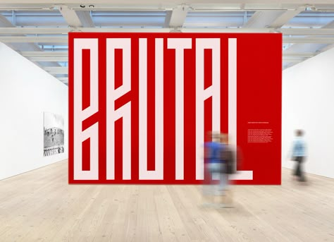 BRUTAL | Exhibition Phaidon Gallery on Behance Typography Installation Art, Exhibition Design Typography, Typography Exhibition, Exhibition Interactive, Museum Exhibition Design Display, Exhibition Branding, Interactive Gallery, Exhibition Graphics, Girona Fc