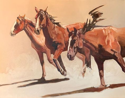 Peggy Judy on Instagram: “22x28 oil on canvas “The Heat is On” (reference photo by @Odell.crew ) #wildhorses #mustangs #equineart #oilpainting #fineart #artforsale” Peggy Judy, Bucking Bulls, Colorado Artists, Western Artist, The Old West, Water Dog, Equine Art, Vintage Horse, Horse Art