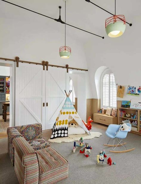 Lincoln Park home is a stunning display of French-style architecture Best Playroom, French Style Architecture, Simple Playroom, Kids Game Room, Architecture Roof, Colorful Playroom, Basement Playroom, Girls Playroom, Playroom Storage