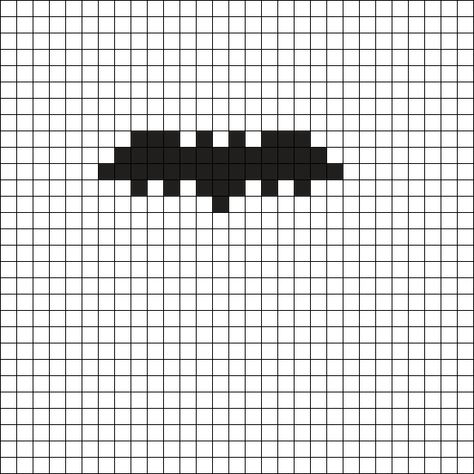 Bat Bead Pattern, Small Bead Patterns, Easy Pixel Art Small Halloween, Bat Perler Bead Pattern, Perler Bead Bat, Bat Pixel Art, Bat Perler, Pixel Art Tiny, Tiny Perler Bead Patterns