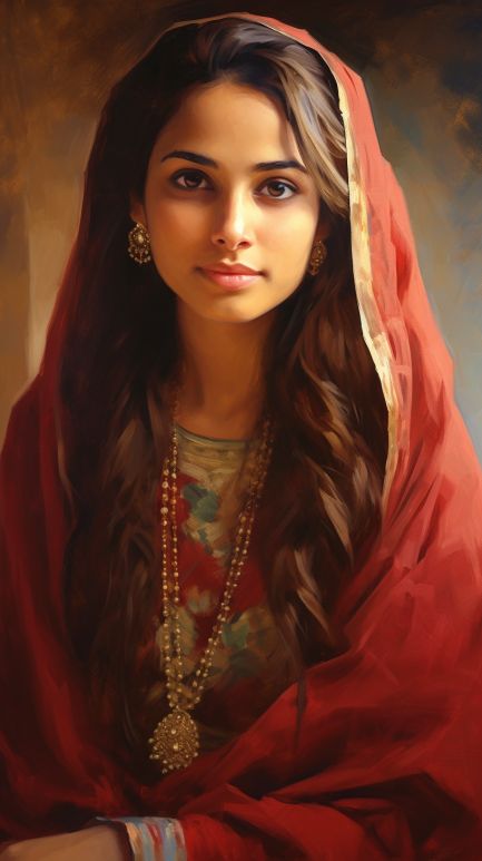 young Punjab girl Arab Princess, Charlie Davis, Buddha Painting Canvas, Female Art Painting, Classic Image, Flower Art Images, Arab Women, Disney Princess Art, Princess Art