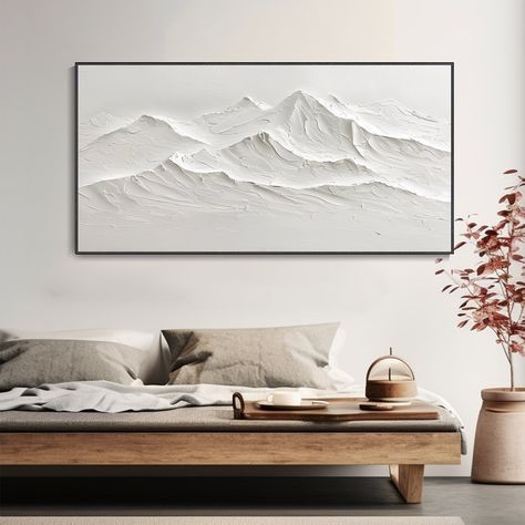 Winter Snowy Mountain Top Thick Texture Oil Painting 3D Mountain Scenery Modern Decor Painting North European Minimalist Wabi-Sabi Wall Art Mountain Texture Art, Mountain Plaster Wall Art, Plaster Wall Art Mountains, Mountains Texture Painting, Utah Airbnb, Mountain Texture Wall Art, 3d Mountain, Texture Oil Painting, Wabi Sabi Wall