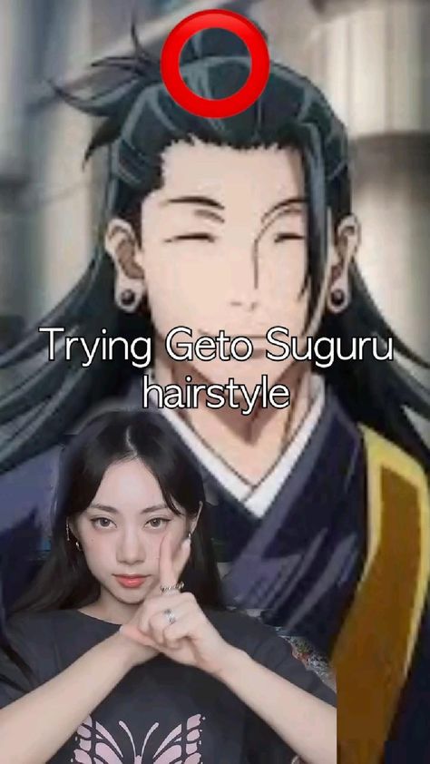 Chose Hairstyle Jjk Tutorial, Choso Hair Tutorial Long Hair, Jujutsu Kaisen Hairstyle, How To Do Anime Hairstyles In Real Life, Mikey Hairstyle Tutorial, Shinobu Hair Tutorial, Chose Hairstyle, Getou Suguru Hairstyle, Chose Hairstyle Jjk