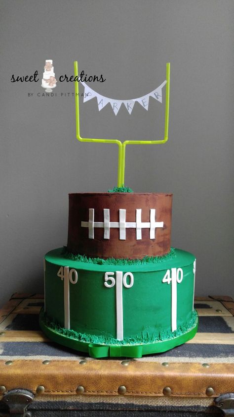 Football Cakes For Boys, Football Themed Cakes, Football First Birthday, Football Birthday Cake, Football Baby Shower, Best Cake Ever, Football Theme Party, Football Birthday Party, Football Cake