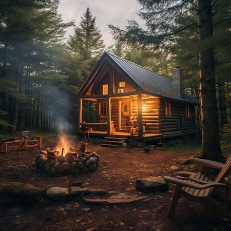 House Cabin Style, Log Cabin Tiny House, Apocalypse Ideas, Modeling Reference, Airbnb Ideas, Sara Underwood, Off Grid House, Log Cabin Living, Cabin Rustic