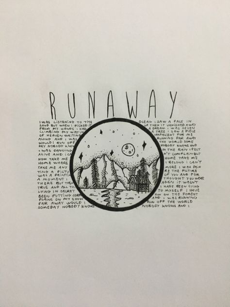 desenho musica runaway da cantora aurora Runaway Tattoo, Aurora Drawing, Runaway Aurora, Aurora Tattoo, Song Tattoos, Drawing Tattoo, Vibe Song, Bedroom Posters, Good Vibe Songs