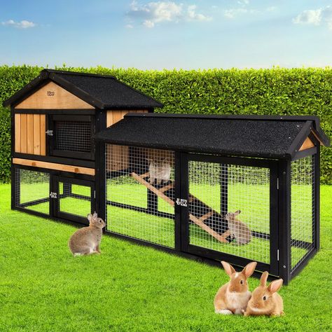 hutch for winter, rabbit hutches, rabbit hutch ramp, rabbits hutch, homemade hutch, outdoor rabbit hutch, rabbit hutches, rabbit hutch, rabbit hutch cover, hutch accessories, rabbit hutch design, indoor hutch, outdoor hutch, rabbit hutches, rabbit hutches, large hutch, rabbit hutches Rabbit Cage Ideas, Rabbit Stuff, Outdoor Rabbit Hutch, Rabbit Ideas, Rabbit House, Small Farms, Large Rabbits, How To Waterproof Wood, Wooden Items