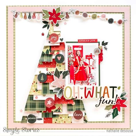 The SCT 2024 Team: Meet Nathalie DeSousa! - Scrapbook & Cards Today Magazine Scrapbook Christmas Cards, Scrapbooking Idea, Scrap Crafts, Winter Scrapbook Layouts, Christmas Layout, Scrapbook Christmas, Christmas Scrapbook Pages, Christmas Scrapbook Layouts, Christmas Scrapbooking