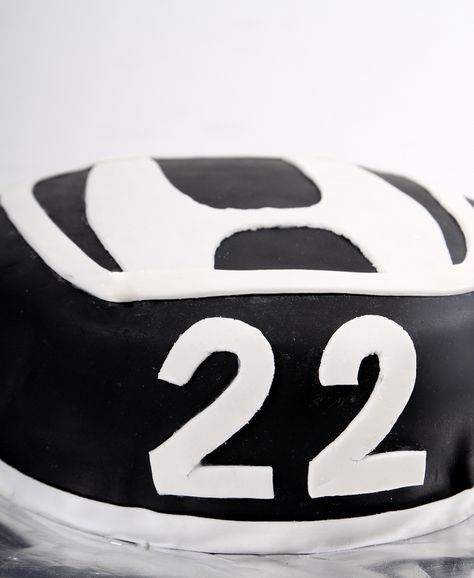 black white Honda Cake! for a 22 year old guy! Individual Cakes, Birthday Cakes, Birthday Ideas, New Recipes, Year Old, Birthday Cake, Black White, Baking, Cake