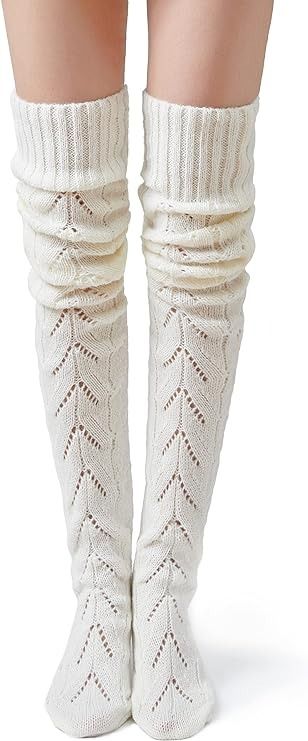 Pcavin Thigh High Socks for Women Cable Knit Over the Knee Boot Socks, Long Warm Leg Warmers Winter(007D White) at Amazon Women’s Clothing store Cable Knit Socks, Knit Boot Socks, Perfect Figure, Knit Boots, Over The Knee Socks, Thigh High Socks, Knee Boot, Socks For Women, Female Friends