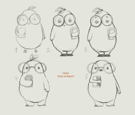 Cute Simple Character Design, Cartoon Characters Simple, Simple Animated Characters, Simple Cute Character, Cute Simple Characters, Construction Character Design, Character For Animation, Character Cartoon Design, Round Characters