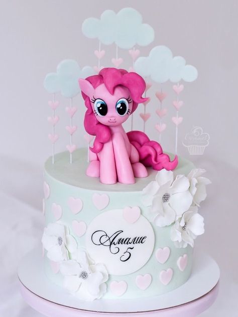 Pinkie Pie Cake, Pink Birthday Cake Ideas, Barbie Themed Cake, Toddler Birthday Cakes, Cake Designs For Girl, Sprinkles Birthday Cake, Twin Birthday Cakes, Pink Birthday Cake, My Little Pony Cake