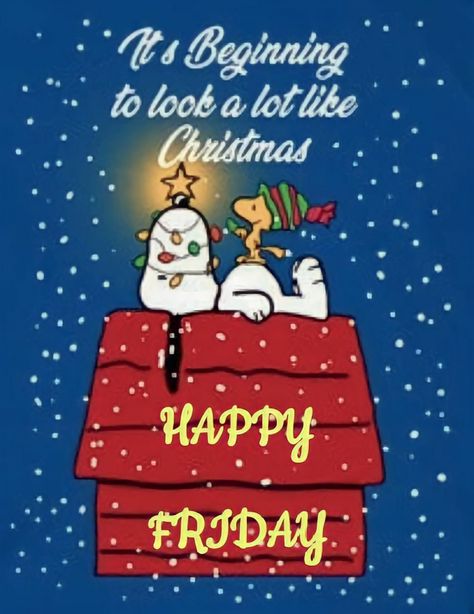 Happy Friday Christmas, Snoopy Friday, Friday Greetings, Snoopy Tattoo, Good Morning Snoopy, Friday Christmas, Snoopy Funny, Christmas Memes, Snoopy Images