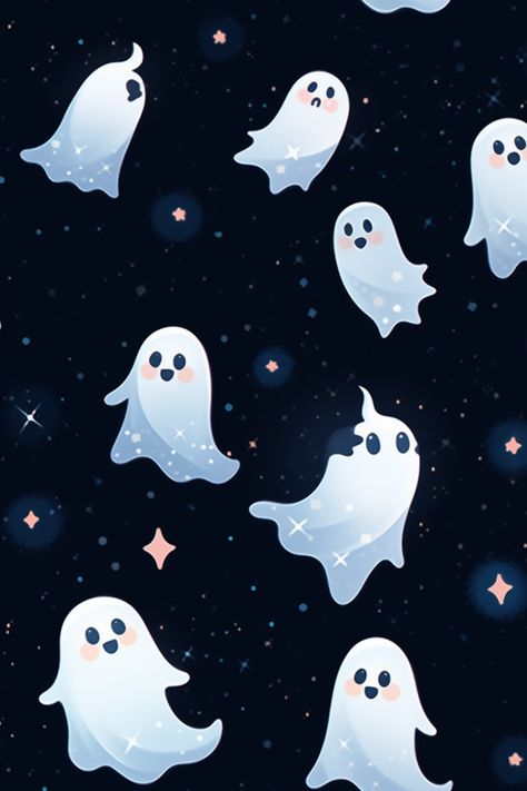 cute ghost, pattern, black, halloween, chibi ghost, star, ghost, negative space, funny ghost, space, cartoon, boo, cute halloween, bianca47 Ghost Art Wallpaper, Negative Drawing Ideas, Ghosts Wallpaper, Winter Ghost Wallpaper, Cute Ghost Background Wallpapers, Ghost Cartoon Aesthetic, Cute Ghost Phone Wallpaper, Chibi Ghost, Happy Ghost Wallpaper