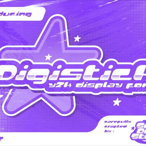 Digistick - Y2K Font Y2k Font, Y2k Fonts, Font Graphic Design, Cyberpunk Tech, Y2k Collage, Game Font, Font Creator, Futuristic Fonts, Y2k Design