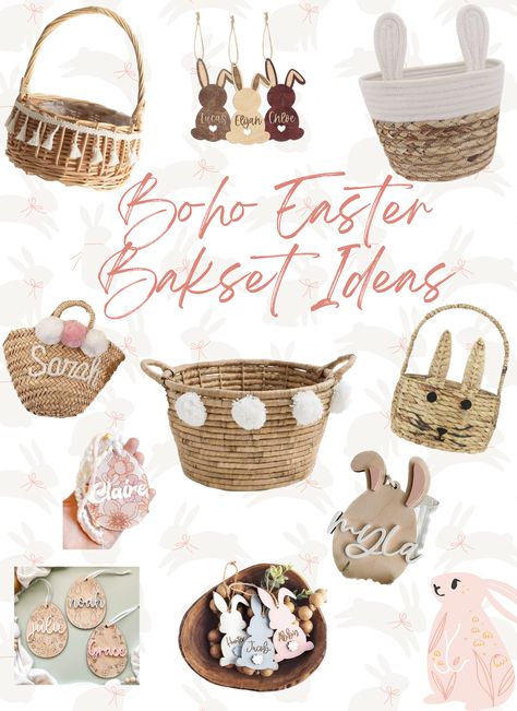 If it’s going to be dumped in your living room, it might as well be cute! Check out these boho Easter basket and Easter tag ideas Boho Easter Basket, Egg Names, Easter Basket Themes, Boho Easter, Easter Tag, Easter Basket Ideas, Easter Egg Basket, Easter Tags, Tag Ideas