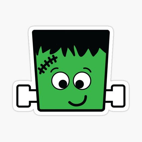 Cute Frankenstein Face • Millions of unique designs by independent artists. Find your thing. Frankenstein Face, Cute Frankenstein, Halloween Trends, Face Stickers, Sticker Cute, Frankenstein, Fall Decor, Vinyl Decal Stickers, Vinyl Decal