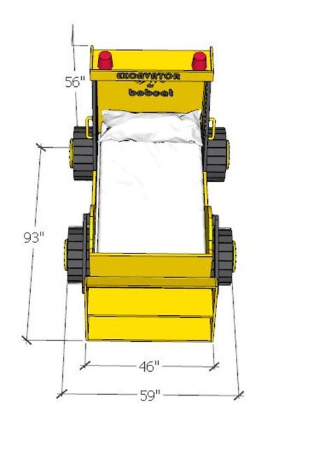 Excavator Bed, Assembly Instructions, Kid Beds, How To Build, Mattress, Pet Supplies, Display Homes, Paper Party Supplies, Craft Supplies