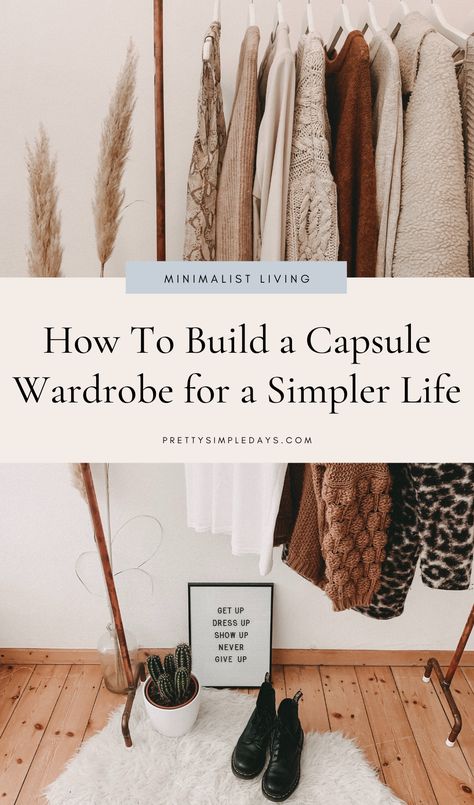 How To Build a Seasonal Capsule Wardrobe and Never Worry About What To Wear | Capsule Wardrobe Ideas for Beginners - Looking to minimize & declutter your wardrobe to simple your life? Learn 6 tips for building the perfect capsule wardrobe for winter, summer, fall & spring so you never have to worry about outfit ideas again! Minimalist Capsule Wardrobe Ideas | Declutter Your Closet | Capsule Wardrobe Ideas for Beginners #capsulewardrobe #outfitideas #simpleliving #declutter #organize #Minimalist Capsule Wardrobe For Winter, Seasonal Capsule Wardrobe, Wardrobe Build, Capsule Wardrobe Ideas, Capsule Wardrobe Planning, Build A Capsule Wardrobe, Capsule Wardrobe Checklist, Perfect Capsule Wardrobe, Capsule Wardrobe Basics