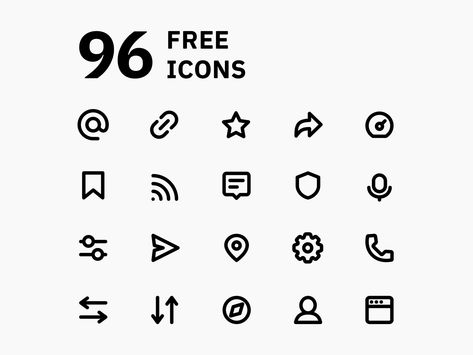 Super Basic Icons - Free Version ❤️ by Bunin Dmitriy | Dribbble | Dribbble Sketch Icon, Flat Icons Set, Sketch App, Simple Icon, Best Icons, Dark Icons, Social Icons, Social Media Pages, Flat Icon