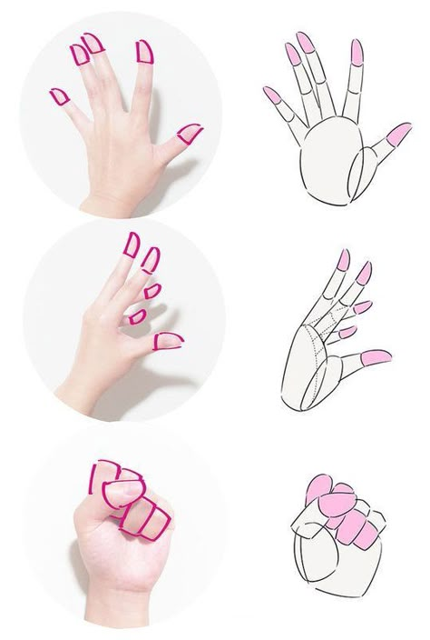 Mãos Hands Tutorial, Draw Hands, Desain Buklet, Illustration Tutorial, Drawing Hands, Seni Dan Kraf, Hand Drawing Reference, Hand Reference, Kraf Diy