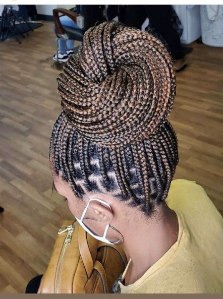 25+ ways to style trending box braids hairstyles today. - Stylish Naija Blended Braids, Box Braids Updo, Braiding Hairstyles, Bob Braids Hairstyles, Braid Updo, Stylish Naija, Summer Braids, Big Box Braids Hairstyles, Braids Styles