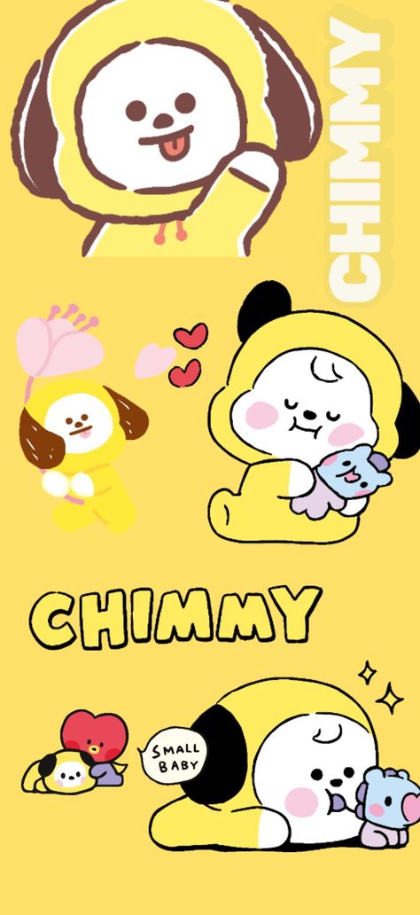 Cute Chimmy Wallpaper, Chimmy Bt21 Wallpaper, Bt21 Chimmy Wallpaper, Chimmy Wallpaper, Chimmy Bt21, Bt21 Wallpaper, Bts Emoji, Bts Logo, Color Wallpaper Iphone