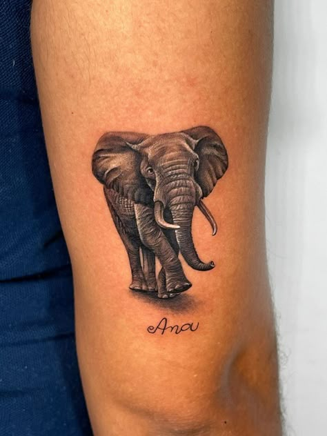 Elephant Foot Tattoo, Elephant Tattoos Men, Small Tattoos For Guys Arm, Small Dope Tattoos, Elephant Tattoo Ideas, Tattoo Elephant, Big Cat Tattoo, Totem Tattoo, Mama Tattoo