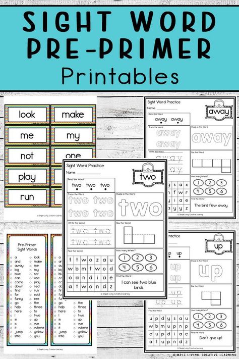 Grade 2 Sight Words, Second Grade Centers, Sight Word Printables, Sight Word Worksheet, Second Grade Sight Words, Sight Word Centers, Pre Primer Sight Words, Sight Words Printables, Learning Sight Words