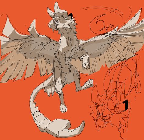 Avian Fursona, Griffin Fursuit, Dragon Poses Reference, Griffin Oc, Dragon Oc Design, Dragon Character Design, Fluffy Dragon, Mythical Creatures Drawings, Griffin Design