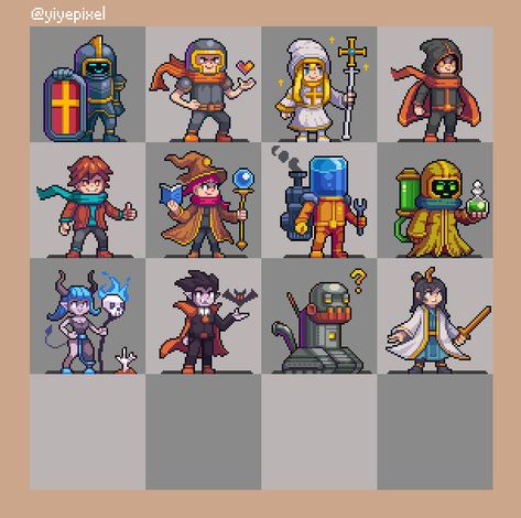 Soul Knight, Indie Game Art, Piskel Art, Pixel Characters, Lego Custom Minifigures, Minecraft Characters, Pixel Art Tutorial, Pixel Art Characters, Knight Games