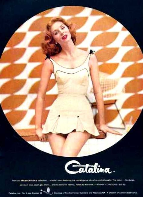 Suzy Parker for Catalina swimwear, 1957. 50s Bathing Suit, Catalina Swimwear, Suzy Parker, Pretty Swimwear, Retro Swimwear, Vintage Bathing Suits, Vintage Swim, Look Retro, Vintage Swimwear