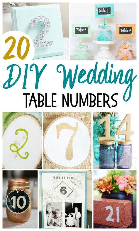 20 DIY Wedding Table Numbers Diy Table Numbers Wedding, Diy Wedding Table Numbers, Affordable Wedding Decorations, Wood Table Numbers Wedding, Table Numbers Wedding Diy, Framed Table Numbers, Gold Table Numbers Wedding, Table Numbers Wedding Rustic, Diy Table Numbers