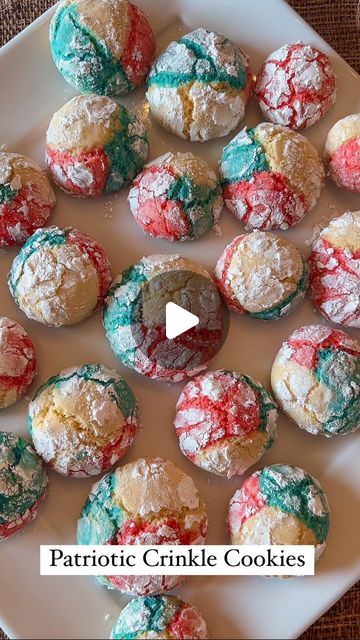 Alisha Larson on Instagram: "Patriotic Crinkle Cookies ❤️🤍💙 Festive red, white & blue cookies perfect for both Memorial Day & 4th of July! ☺️Change up the colors for any & all holidays! 

Ingredients:

✨½ cup butter (softened)
✨1 cup sugar
✨2 large eggs
✨1 tsp vanilla extract
✨2 ½ cups all purpose flour
✨1 tsp baking powder
✨½ tsp salt
✨red food coloring/gel
✨blue food coloring/gel
✨1 cup powdered sugar

Directions:
1. Preheat the oven to 350°F. 

In a large bowl, mix together flour, baking powder, and salt. 

2. Using a standing or handheld mixer, cream together butter and sugar, until smooth. Add eggs, one at a time, and mix until smooth. Then add vanilla and mix.

3. Add the flour mixture into the wet ingredients. Mix just until combined.

4. Chill the dough in the refrigerator for ab Handheld Mixer, Blue Cookies, Blue Food Coloring, Blue Food, Crinkle Cookies, Red Food Coloring, All Purpose Flour, Red Food, All Holidays