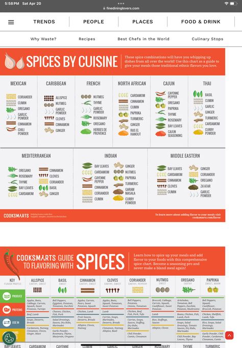 Flavor Combinations Chart, Cooking Cheat Sheet, Flavor Pairing, Spice Combinations, Diy Spices, Best Chef, Cheat Sheet, Oregano, Garlic Powder