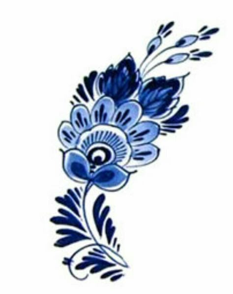 Delft Tattoo, China Watercolor, Blue China Patterns, Dutch Tattoo, Dutch Blue, Blue Tattoo, Seashell Painting, Red Ink Tattoos, Folk Painting