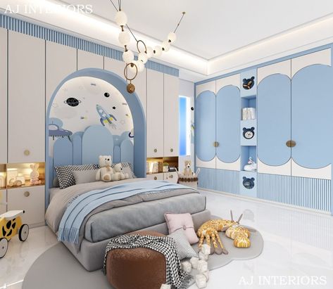 22  Cutest Colorful Kids Room Ideas & Tips (2024) - DrExplains Colorful Kids Room Ideas, Unicorn Themed Bedroom, Jungle Themed Room, White Loft Bed, Bunk Bed Room, Kids Room Ideas, White Loft, Colorful Kids Room, Room Blue