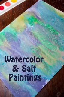 Watercolor And Salt, Salt Art, Classe D'art, Painting With Watercolors, Entertaining Kids, Salt Painting, Baby Painting, Kids Watercolor, Water Art