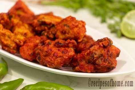 Chicken Pakoda Recipe, Chicken Kadai Recipe, Chicken Pakoda, Bhel Puri Recipe, Chicken Pakora Recipe, Indian Chicken Dishes, Indian Chicken Curry Recipe, Chicken Pakora, Pakoda Recipe