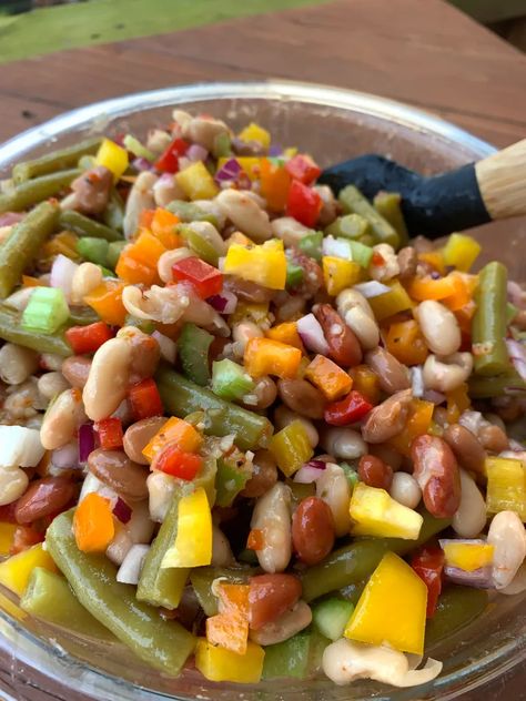 Zesty Bean Salad - The Tipsy Housewife Zesty Bean Salad Tipsy Housewife, Easy Salads To Make, The Tipsy Housewife, Tipsy Housewife, Zesty Italian Dressing, Easy Summer Dinners, Italian Salad Dressing, Local Grocery Store, Italian Salad