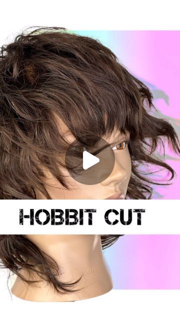 Roger molina on Instagram: "The Hobbit Cut Stop motion haircut tutorial. • Technical breakdown • BACK\NAPE Take a center section from round to center back. Elevate vertical and cut 2” above round. Take back to the horizontal and your guide appears.  Working to back of ear, take 1” vertical sections, cut a diagonal line with horizontal elevation. No Overdirection. Do both sides. • SIDES Split the square into 2 half’s using a zig zag part.  Elevate the top portion to meet guide from back vertically, cut horizontal finger angle. leave points in the cut line. (Not too blunt) Elevate bottom portion diagonally and cut a diagonaly. I started at the corner of the eye. But You decide how short to start. • FRINGE Starting in the center cut a ‘razor’ action style. Pinching a small amount and cutting Back Of Shag Haircut, Hobbit Cut Hair, Fringe Haircut Short, Hobbit Cut, Short Layered Shag With Bangs, Hobbit Haircut, How To Cut Hair Short, Mini Shag Haircut, Mullet Shag Haircut