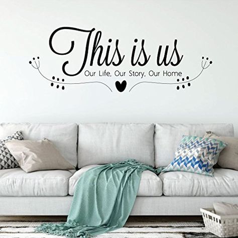 Amazon.com: Family Wall Decal - This Is Us Our Life, Our Story, Our Home - Vinyl Art for Living Room, Bedroom or Home Decor: Handmade Family Wall Quotes, Family Wall Decals, Vinyl Decor, Art For Living Room, Family Wall, Wall Quotes Decals, Mural Wall Art, Wall Decal Sticker, Our Story