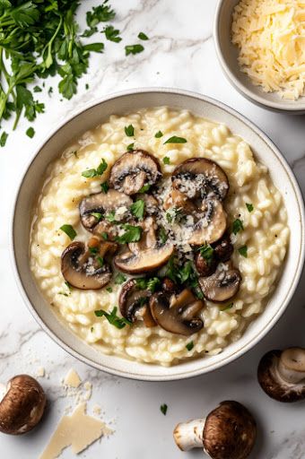 Wild Mushroom Risotto - The Fresh Man cook Best Rice Recipe, Mushroom Risotto Recipes, Risotto Recipe, Parmesan Recipes, Easy Rice Recipes, Wild Mushroom, Creamy Parmesan, Comfort Food Recipes, Mushroom Risotto