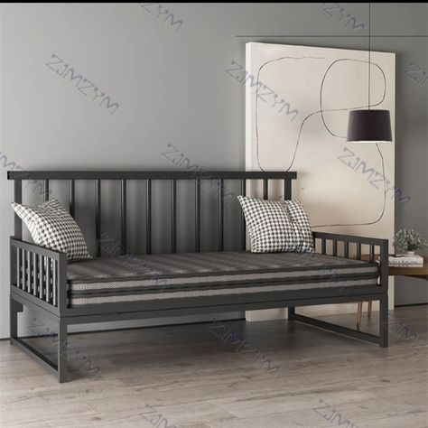 Sofa Cum Bed Design, Sofa Cum Beds, Meja Industrial, Latest Sofa, Sofa Cum Bed, Daybed Frame, Modern Futon, Metal Sofa, Sofa Bed Design