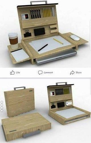 Portable Workstation, Mobile Workstation, Into The Wood, Lap Desk, Diy Holz, Into The Woods, Diy Bathroom, Carpentry, Design Interior