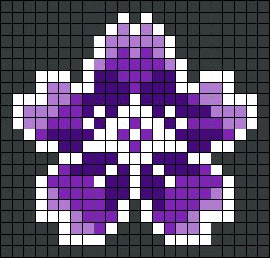 Alpha pattern #39276 variation #81065 | BraceletBook Pixel Art Pattern Flower, Alpha Bead Pattern, Perler Flower Patterns, Pixel Flower Art, Purple Perler Bead Patterns, Flower Perler Bead Patterns, Pixel Art Templates Pattern, Pixel Art Fleur, Pixel Flower Pattern