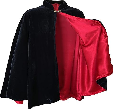 Amazon.com: Artemisia Designs Women's Velvet Satin Lined Capelet Elegant Halloween Cosplay Cloak Cape, Wedding, Ren Faire (Burgundy, One Size) : Clothing, Shoes & Jewelry Story Clothes, Raven Costume, Vampire Cape, Cape Wedding, Elegant Halloween, Black Cape, Diy Clothing, Diabolik Lovers, Masquerade Ball