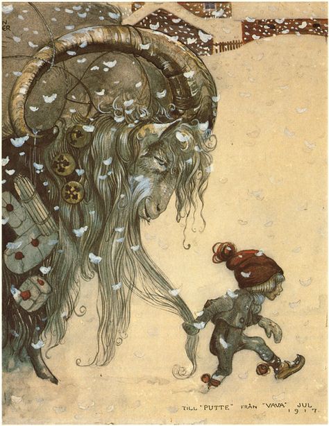 Yule Art, Yule Goat, John Bauer, Elf Art, Art Story, Children's Art, Art Et Illustration, December 22, Family Art